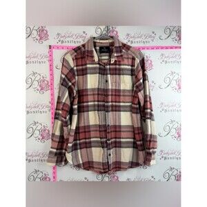 Windriver button up shirt Casual Red Plaid Button-Down Shirt by Black Rivet